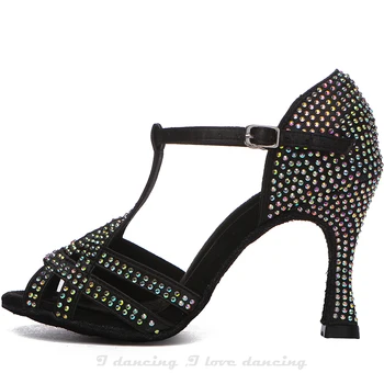 Kadın Dans Ayakkabıları Kare Caz Ayakkabı Dans Vals Dans Ayakkabıları Düğün Ayakkabı Yaz sandalet 2023 Kırmızı JuseDanc