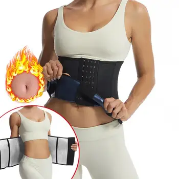 Kadın Ter Bel Eğitmen Düzeltici Göğüslü Alt Göbek Yağ egzersiz kemeri Kilo Kaybı Sauna Takım Elbise Sıcak Vücut Şekillendirici Ekipmanları