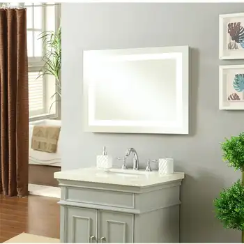 Karartma Dokunmatik Anahtarlı Duvara Monte LED Çerçevesiz Banyo Aynaları 40 