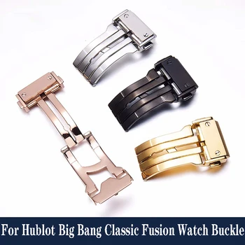Katı Paslanmaz Çelik Dayanıklı Altın gümüş saat Toka Aksesuarları Hublot Big Bang Klasik Fusion 22mm Erkek Deri İzle Buck