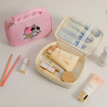 Kawaii Kadın Makyaj Çantası Tuvalet Organizatör Kozmetik Çantaları Açık Seyahat Kız Kişisel Hijyen Sevimli Tote Güzellik Makyaj Çantası