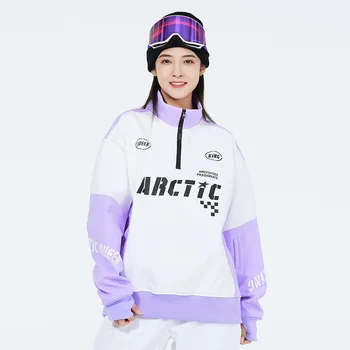 Kayak ceketleri Kazak Kadın Tarzı Kış Açık Rüzgar Geçirmez Snowboard Kar Giyim Ceketler Erkekler Spor Termal Kayak Hoodies