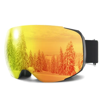 Kayak gözlüğü özel kar gözlüğü polarize anti sis fotokromik manyetik toptan kayak gözlüğü