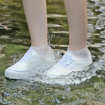 Kaymaz Yağmur Yağmur Aksesuarları Yeniden Kullanılabilir Kauçuk Çift Galoş Su Geçirmez 1 Ayakkabı Ayakkabı Çizme Lateks Kapakları