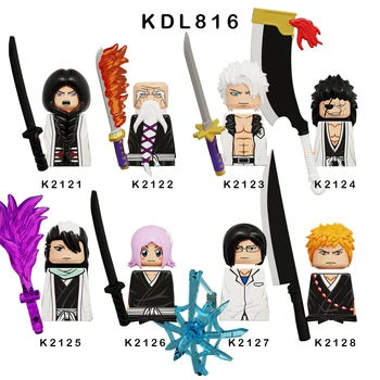 KDL816 Anime Oyunu Yapı Taşları Montaj Aksiyon Figürleri Aksesuarları Silah Kılıç Mini Oyuncaklar Çocuklar İçin Hediye K2121 K2124 K2128