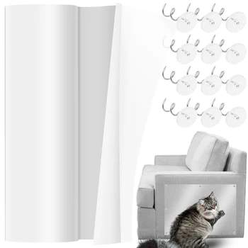 Kedi Anti Scratch Bant 17×197 inç Şeffaf PVC Anti Kedi Tırmığı Mobilya Koruyucu Görünmez Kendinden Yapışkanlı Soyulabilir Kedi