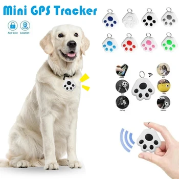 Kedi Pençe Mini İzleme Anti Kayıp Alarm Cüzdan Bagaj Anahtar Bulucu Akıllı Etiket İzleyici Mini GPS Bulucu Anahtarlık Pet Köpek Çocuk İzci