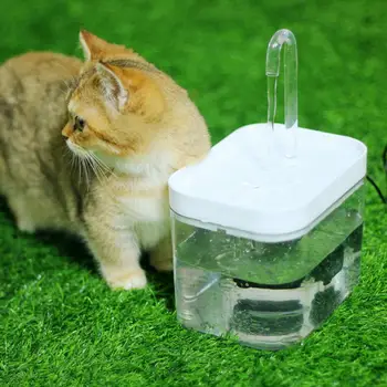 Kedi su çeşmesi Otomatik Filtre Sirkülasyon Akış Filtresi Kutusu Yarı şeffaf Akıllı Dikey Kedi Köpek Pet su sebili