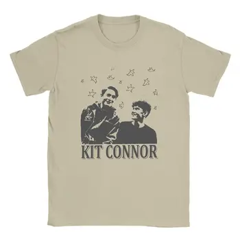 Komik Heartstopper Çift Kiti Connor Joe Locke T-Shirt Erkekler için pamuklu yuvarlak boyun T Gömlek Kısa Kollu Tees Artı Boyutu Tops
