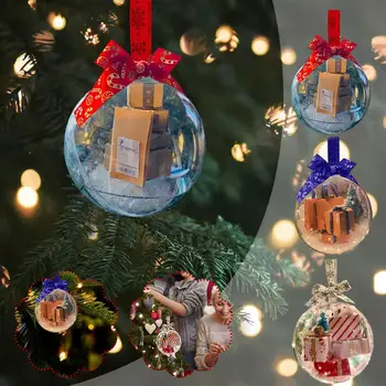 Komik Mini Paketleri Temizle Süsler Top Noel Şeffaf Ev Top Ağacı Baubles Hediyeler Zanaat Parti Dekorasyon Dekor PV K7R4