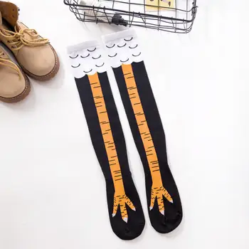 Komik Tavuk Pençe Çorap diz Üstü Basınç İnce Bacak Uzun Çorap Kadın İlkbahar Sonbahar Kış Orta Lise Kız Çorap