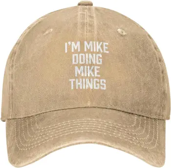 Komik Şapka Im Mike Mike Şeyler Yapıyor Şapka Erkekler baba Şapka moda kap