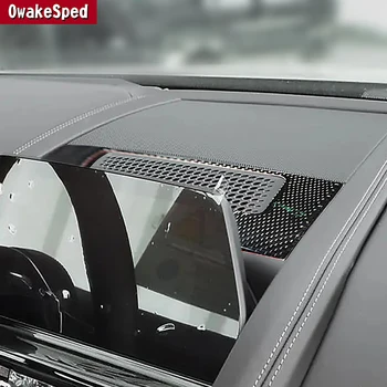 Konsol Dashboard Hoparlör krom çerçeve Karbon Fiber Trim İçin BMW 8 Serisi G14 G15 G16 2019-2023 İç Dekoratif Araba Aksesuarı