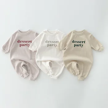 Kore INS Bebek Ve Yürümeye Başlayan Sonbahar Kıyafeti Yeni Tulum Erkek Ve Kız İçin Harfler Tulumlar Ve Emekleme Giysileri Sıcak