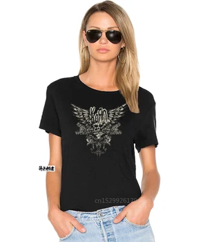 Korn Kafatası Kanatları Kız Gençler Siyah T Shirt Yeni Bant Merch Özelleştirmek Tee Shirt21