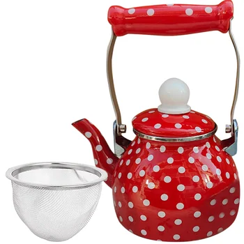 Kullanım Emaye Gevşek Çay Emaye Çay Çay çay süzgeci Pot Çay Demlik Demlik Çin Günlük Maker Tencere cam çaydanlık Metal su ısıtıcısı