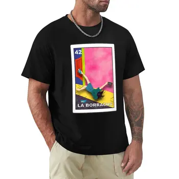 La borracha loteria meksika piyango bingo komik tişört yaz üst Tee gömlek kısa tişört komik t shirt erkekler için