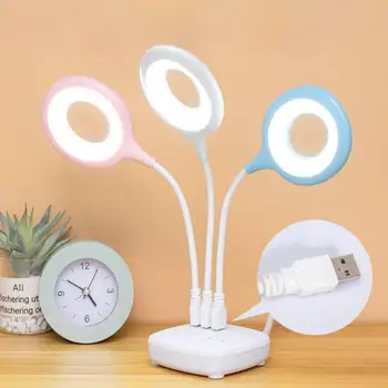 LED masa lambası Yatak Odası Okuma Lambası Mini Katlanabilir Masa Lambası USB Doğrudan Fiş Taşınabilir Gece Lambası Yurdu Öğrenci Başucu Lambası