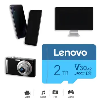 Lenovo Mikro Bellek SD Kartları 512GB 256GB Mikro TF/SD Kart 128GB Sınıf 10 A2 1TB Hafıza Kartı 2TB Flash Bellek TF Kart Kamera İçin