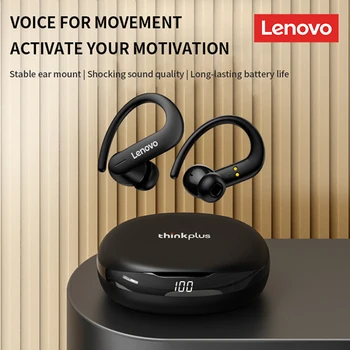 Lenovo T50 TWS Kulaklık Bluetooth 5.2 Spor kablosuz kulaklıklar Gürültü Azaltma HiFi Kulaklık Su Geçirmez mikrofonlu kulaklık
