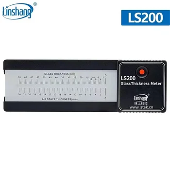 Linshang LS200 Ölçekli Lazer Cam kalınlık ölçer Ölçer Çift Üçlü Sır Yalıtımlı Cam Kalınlığı Ölçüm Cihazı