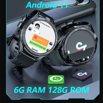 Lüks high-end SmartWatch Erkekler 4G Sinyal Android 11 Wifi Bluetooth Bağlantısı Medya Oynatıcı Kalp Hızı Smartwatch 6G RAM128G ROM