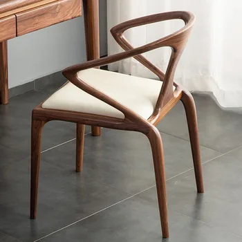 Lüks Yatak Odası yemek sandalyeleri İskandinav Modern Tasarım Basit Masa yemek sandalyeleri Oturma Odası Ahşap Sillones Salon Ev Mobilyaları QF