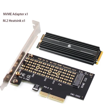 M. 2 PCIE 4.0 Adaptör Kartı Pcı-e M2 Dönüştürücü NVMe SSD Adaptörü M2 MKey PCI Express X4 2230-2280 Boyutu Alüminyum Soğutucu İle