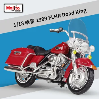 Maisto 1: 18 Harley Yol Kral 1999 FLHR Şekil Yol Kral Simülasyon Alaşım Motosiklet Modeli Tabanı ile