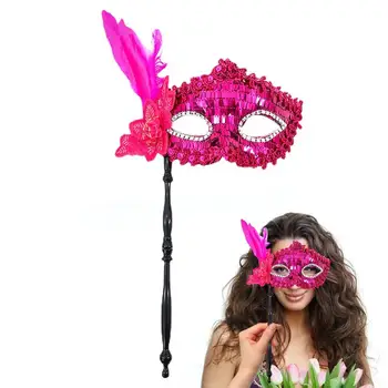 Mardi Gras Maskesi Mardi Gras yüz kapatma Yetişkinler İçin Karnaval Maskesi Tüy Maskeli Balo Maskesi Cadılar Bayramı Mardi Gras Karnavalı