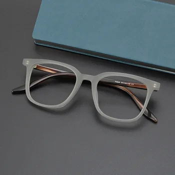 Mat Siyah Vintage Asetat yeni gözlük Çerçeve Yüksek kalite Kadın Erkek el yapımı tasarımcı marka Gözlük Miyopi optik gözlük