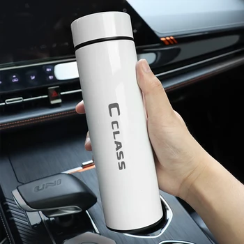 Mercedes Benz C sınıfı için Dijital Termos bardak akıllı Sıcaklık göstergesi su şişesi ısı koruma vakum termos Şişesi