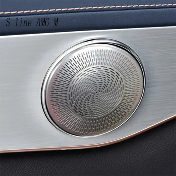 Mercedes Benz için EQC 2020-2023 Araba Kapı Paneli Hoparlör Ses Pedi Stereo Ses Hoparlör Kapağı Sticker Trim Şekillendirici Aksesuarları
