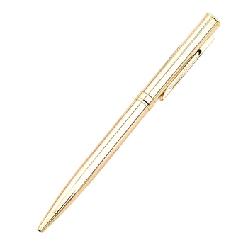Metal Tükenmez Kalem Paslanmaz Çelik Dönen Top okul için kalem Ofis Parlak Yazma Noktası 1.0 Mm