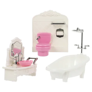 Mini lavabo ev süsleme plastik minyatür mobilya modeli malzemeleri süsleme oyuncak
