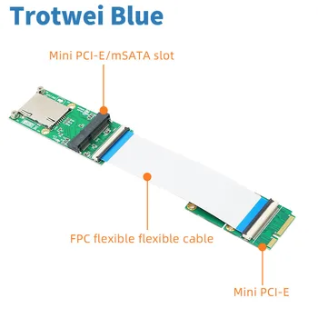 Mini PCI-E Mini PCIE / mSATA Esnek Genişletici Yükseltici Kablo için SIM Kart Yuvası Braketi ile WİFİ / WWAN / WLAN modülü mSATA SSD için