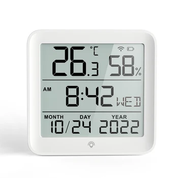 Mini Termometre Higrometre LCD Dijital Elektronik Sıcaklık Ve Nem Ölçer Arkadan Aydınlatmalı Kapalı Ev Ofis Masaüstü