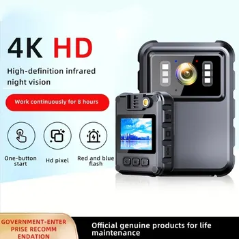 Mini vücut kamerası Günlük Kaydedici 1080P 2 İnç IPS Dokunmatik Ekran Gece Görüş Video Kaydedici Güvenlik Görevlisi Polis Vücut 4K Kamera