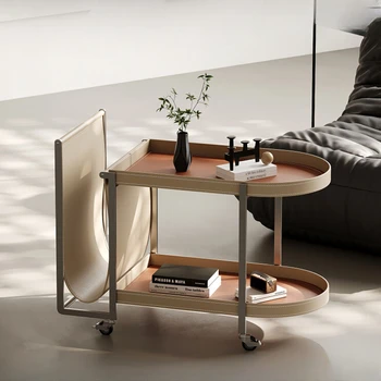 Minimalist Metal Sehpa Tekerlekler oval yemek masası İskandinav Modern Lüks Oturma Odası yatak odası mobilyası Odası Dekorasyon Öğeleri