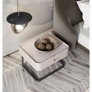 Minimalist Modern Başucu Masa Lüks yatak odası dolabı komodinler Çekmeceli Mini ahşap yan kabin ev mobilyası