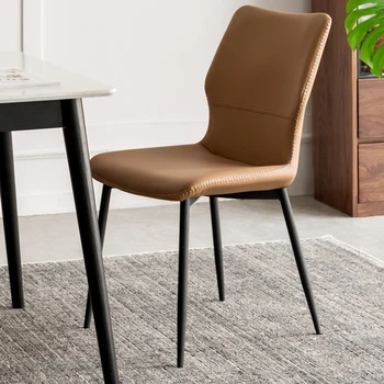 Minimalist Modern Tasarım Sandalye Kahve İskandinav Metal Sandalye Yemek Vanity Ergonomik Rahatlatıcı Chaises Salle Yemlik Ev Mobilyaları