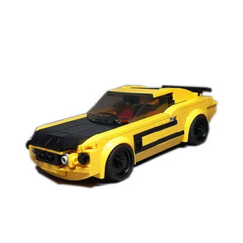 MOC-76901 Yeni Sarı Küçük Spor Araba Montaj Ekleme Yapı Taşı Modeli 246 Parça Yapı Taşları Çocuklar için Hediye Oyuncak