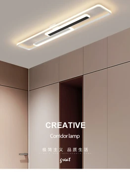 Modern Minimalist uzun koridor tavan lambası basit ev giriş sundurma balkon ışıkları Led vestiyer ışık