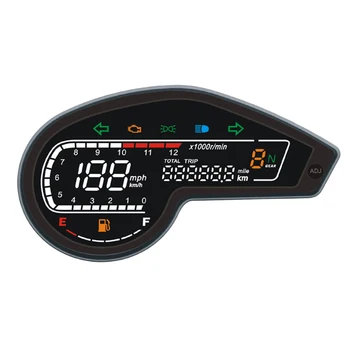 Motosiklet Dijital Kilometre Sayacı LED Ekran Akıllı RPM Ölçer parlama Önleyici Akıllı Kilometre Düşük Yakıt Alarmı Honda CRV için DM250