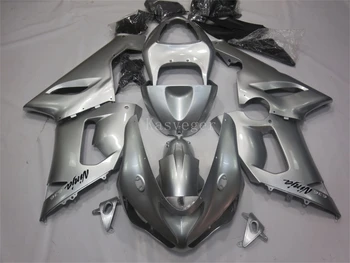 Motosiklet Kaporta Kiti Fit İçin Kawasaki ZX-6R 2005 2006 636 2005 2006 Kaporta Seti Yüksek Kaliteli ABS Enjeksiyon Gri