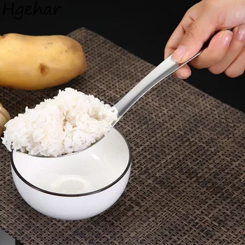 Mutfak Paslanmaz Çelik Pirinç Kepçe Çorba Lapası Kaşık Ev Yüksek Sıcaklık Dayanımı Anti-haşlanma pirinç kaşığı Gıda Sınıfı