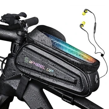 NEWBOLER Yağmur Geçirmez Bisiklet çanta çerçevesi Ön Üst Tüp Bisiklet Çantası Reflective7. 0in telefon kılıfı Dokunmatik Ekran Çantası MTB Bisiklet Aksesuarları