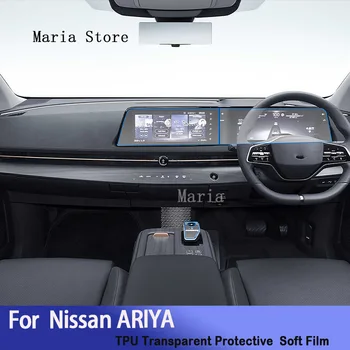 Nissan ARİYA için(2022-2023) Hibrid Araba İç Merkezi Konsol Şeffaf TPU koruyucu film Anti - Onarım Sticker