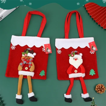 Noel Dekorasyon 3D Asılı Ayak Bebek Taşıma Çantası Noel Baba Şeker hediye çantası Noel Partisi Dekorasyon çocuk hediye çantası