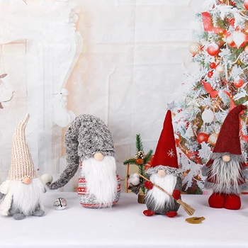 Noel Süsler Şapka İle El Yapımı Sevimli Cüce Elf Bebek Yaratıcı Meçhul Ev Masaüstü Dekorasyon Faydalı Oyuncaklar Arkadaşlar İçin Hediye